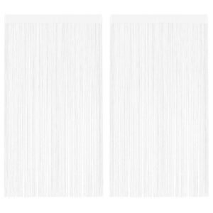 String Curtains 2 pcs 100x250 cm White