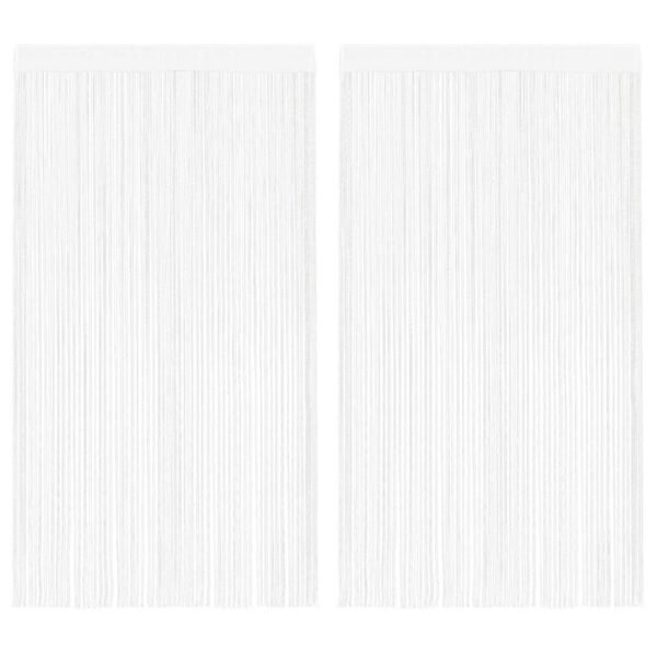 String Curtains 2 pcs 140x250 cm White