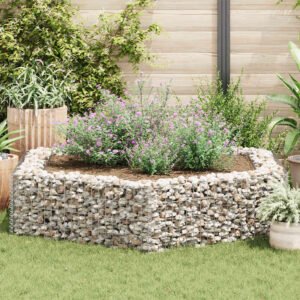 Hexagonal Gabion Raised Bed 200x173x40 cm