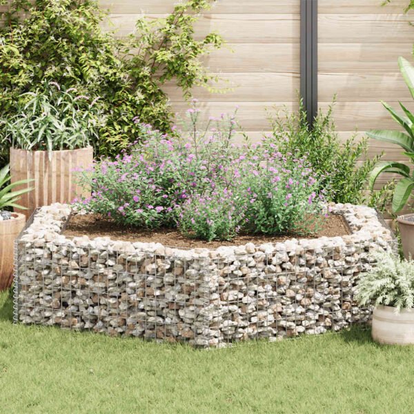 Hexagonal Gabion Raised Bed 200x173x40 cm