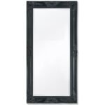 Wall Mirror Baroque Style 100x50 cm Black