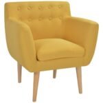 Armchair Yellow Fabric