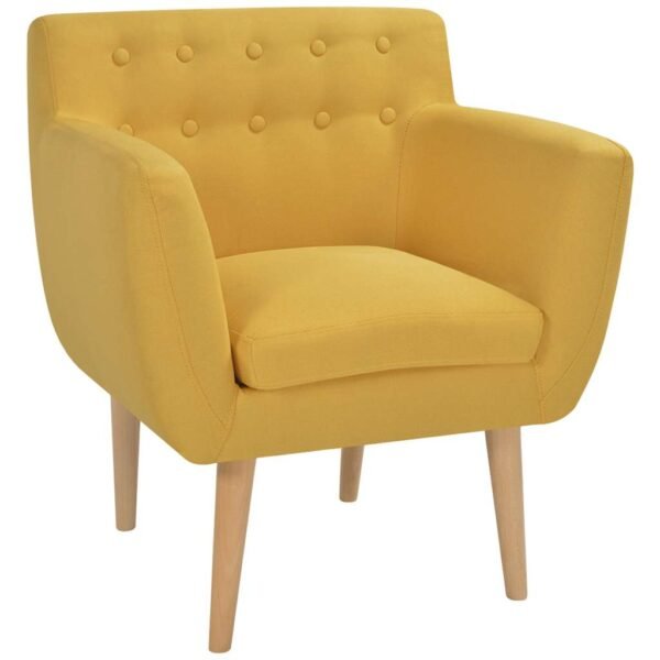 Armchair Yellow Fabric