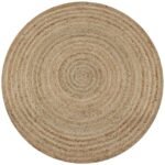 Area Rug Braided Jute 120 cm Round