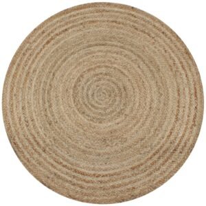 Area Rug Braided Jute 120 cm Round