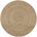 Area Rug Braided Jute 150 cm Round