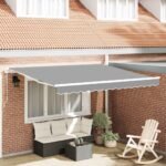 Awning Frame Manual White 300 x 250 cm Aluminium