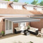 Awning Frame Manual White 450 x 300 cm Aluminium