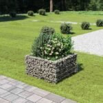 Gabion Raised Bed Galvanised Steel 90x90x50 cm