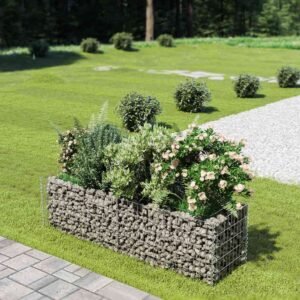 Gabion Raised Bed Galvanised Steel 180x50x50 cm