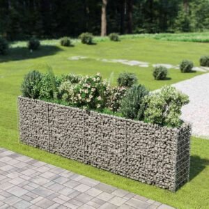 Gabion Raised Bed Galvanised Steel 360x50x100 cm