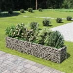 Gabion Raised Bed Galvanised Steel 270x50x50 cm