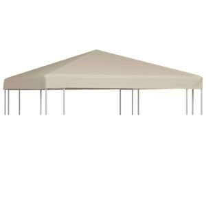 Gazebo Top Cover 310 g/m² 3x3 m Beige
