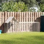 Chicken Coop 3x1x1.5 m Galvanised Steel