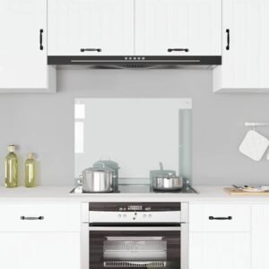 Kitchen Backsplash Transparent 80x60 cm Tempered Glass
