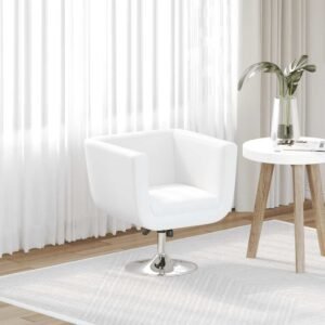 Bar Stool White Faux Leather