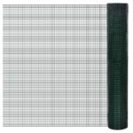 Chicken Wire Fence Galvanised with PVC Coating 25x1 m Green