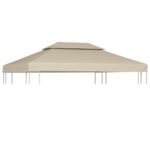 Water-proof Gazebo Cover Canopy Replacement 310 g / m² Beige 3 x 4 m