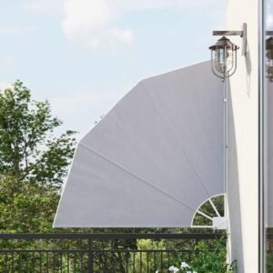 Collapsible Balcony Side Awning Grey 140x140 cm