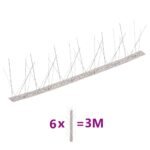 5-row Stainless Steel Bird & Pigeon Spikes Set of 6 3 m
