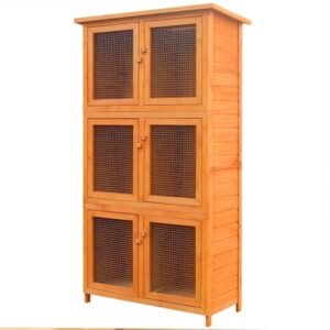 Animal Rabbit Cage 6 Rooms Wood
