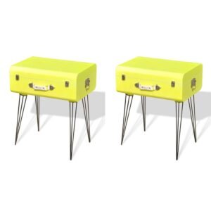 Bedside Cabinets 2 pcs 49.5x36x60 cm Yellow