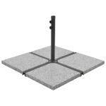 Umbrella Weight Plates 4 pcs Grey Granite Square 100 kg