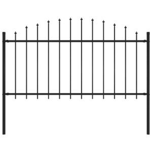 Garden Fence Woerden with Spear Top Steel 170x150 cm Black