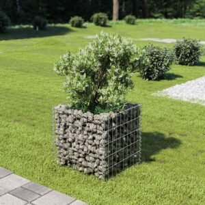 Gabion Raised Bed Galvanised Steel 50x50x50 cm