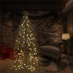 Christmas Cone Tree 160 LEDs Indoor and Outdoor 78x120 cm