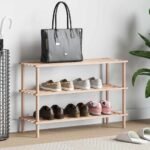3-Tier Shoe Rack Solid Fir Wood