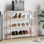 4-Tier Shoe Rack Solid Fir Wood