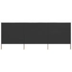 3-panel Wind Screen Fabric 400x160 cm Anthracite
