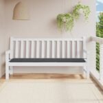 Garden Bench Cushion Black 200x50x4 cm Oxford Fabric