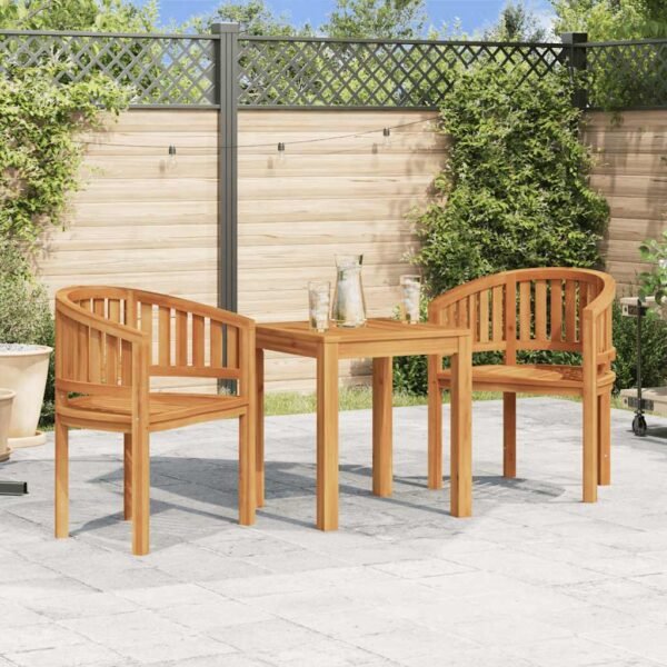 Banana Chairs 2 pcs Solid Teak Wood