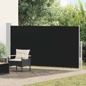 Patio Retractable Side Awning 170x300 cm Black