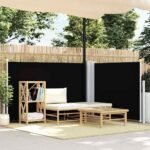 Retractable Side Awning Black 100x600 cm