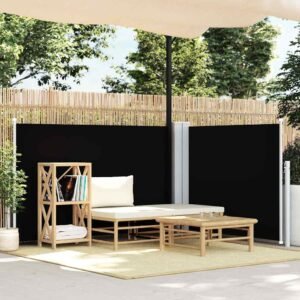 Retractable Side Awning Black 100x600 cm