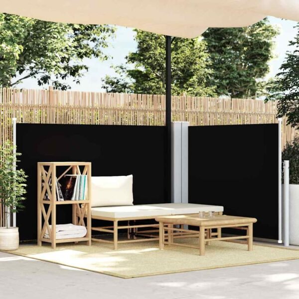 Retractable Side Awning Black 100x600 cm
