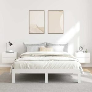 Bedside Cabinets 2 pcs High Gloss White 40x30x30 cm Engineered Wood