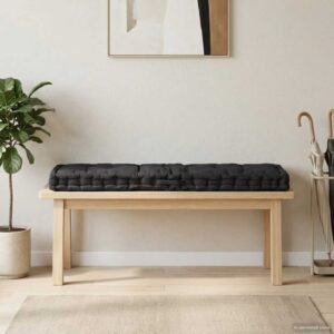 Pallet Floor Cushion Cotton 120x40x7 cm Black