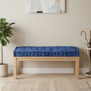 Pallet Floor Cushion Cotton 120x80x10 cm Light Blue