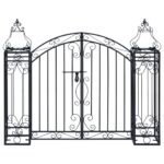 Ornamental Garden Gate Wrought Iron 122x20.5x100 cm