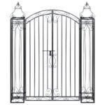 Ornamental Garden Gate Wrought Iron 122x20.5x160 cm