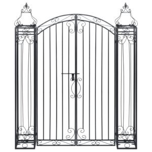 Ornamental Garden Gate Wrought Iron 122x20.5x160 cm