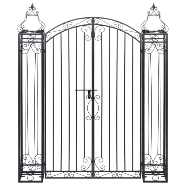 Ornamental Garden Gate Wrought Iron 122x20.5x160 cm