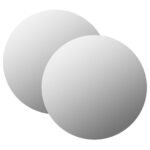Wall Mirrors 2 pcs 50 cm Round Glass