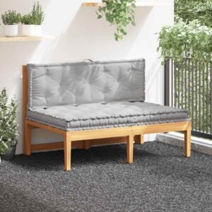 Pallet Floor Cushions 2 pcs Cotton Grey