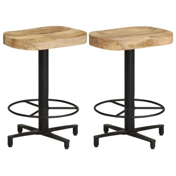 Bar Stools 2 pcs 52 cm Solid Mango Wood