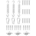 9 Piece Sunshade Sail Accessory Set Stainless Steel
